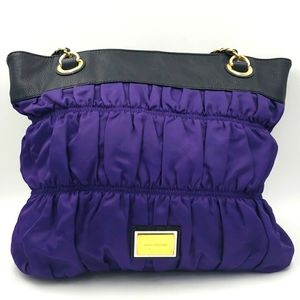 JUICY COUTURE Purple & Black Tote Handbag Purse.